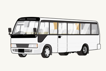 バス型霊柩車のイメージ図